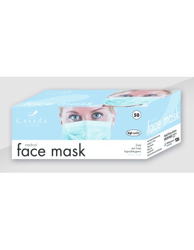 MASCARILLA MEDICA DESECHABLE ✔️ MASCARILLA QUIRÚRGICA 3 CAPAS 50 MASCARILLAS
