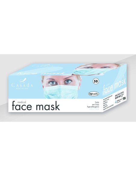 MASCARILLA MEDICA DESECHABLE ✔️ MASCARILLA QUIRÚRGICA 3 CAPAS 50 MASCARILLAS